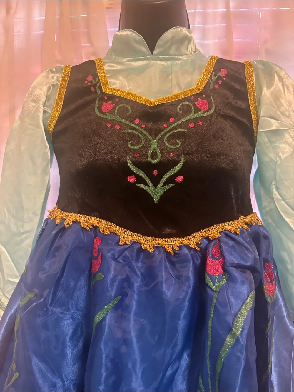 Frozen Anna Kids Blue & Teal Princess Costume Dress